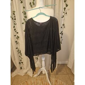 Blush Black Shawl Poncho Size OSFM